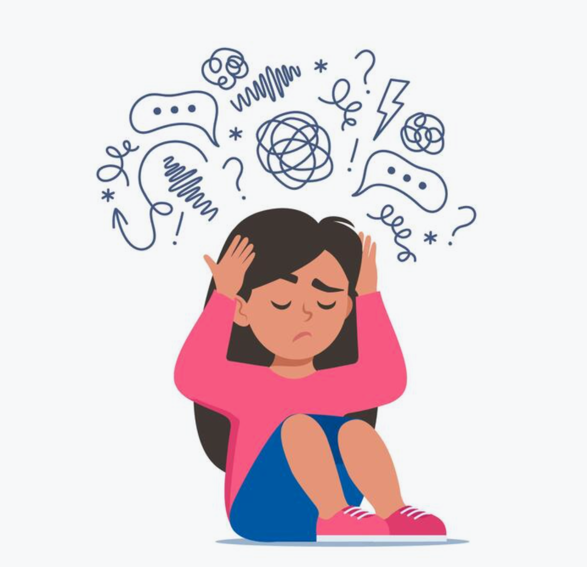 Child expressing feelings of anxiety.